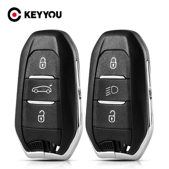 KEYYOU Smart Remote Автомобильный Ключ Чехол 3 Кнопки Для Peugeot 308 508 Для Citroen C4 DS4 DS5 HU83 VA2 Blade Бесключевой Пустой Чехол